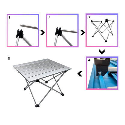 Ultra Light Folding Camping Table Picnic Table Portable - SportsLinque